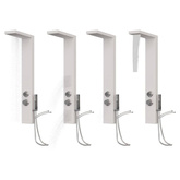 vidaXL Panel prysznicowy, aluminiowy, biały