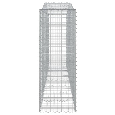 Kosze gabionowe, 2 szt, 400x50x140/160 cm, galwanizowane żelazo