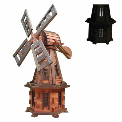 Wiatrak ogrodowy 85 cm z oświetleniem solarnym LED W1_S 
