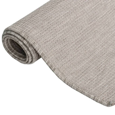 vidaXL Dywan zewnętrzny o płaskim splocie, 120x170 cm, taupe