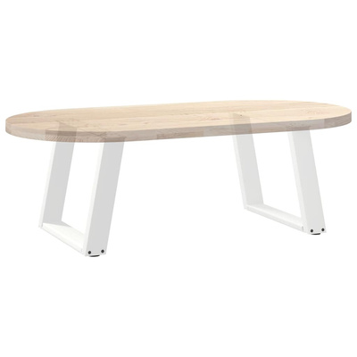 Nogi do stolika kawowego w kształcie litery U 2 szt. Białe 60x(42-43) cm Stal