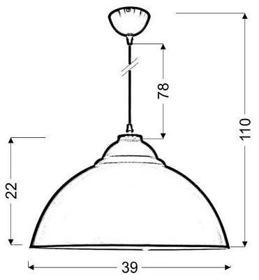 Lampa Wisząca Zwis Candellux Uni 31-13286 1xE27 Zielony