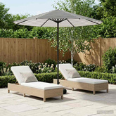 Parasol ogrodowy z podstawą 230 x 230 cm Poliester Prostokątny