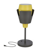 Lampka nocna Falun czarno-żółta metalowa nowoczesna E27