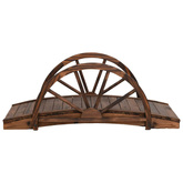 Kładka ogrodowa z połówkami koła, 99x50x38 cm, drewno jodłowe