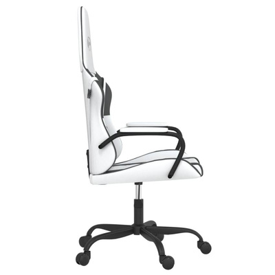 vidaXL Fotel gamingowy, biało-czarny, sztuczna skóra model standard