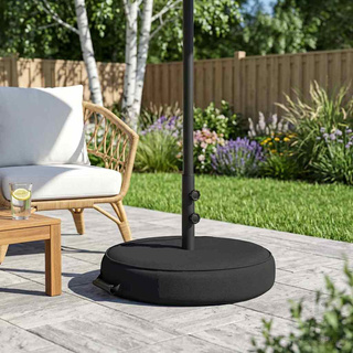Podstawa do parasola na patio 50 x 50 cm Stal Czarny