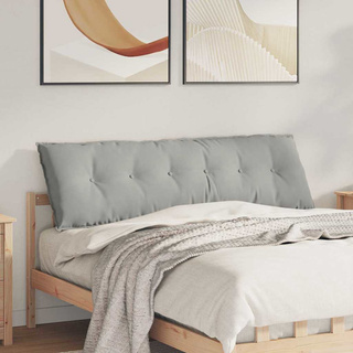 Poduszka na plecy Jasnoszary 160 x 50 cm Tkanina mikrofibrowa