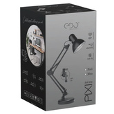 Lampka biurkowa kreślarska PIXI Black E27 zestaw czarny, podstawa i klips EDO777535 EDO Solutions