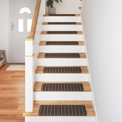 Samoprzylepne maty na schody 15 pcs Brązowy 65 x 21 x 4 cm