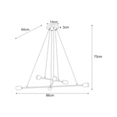 Lampa wisząca K-4381 z serii SITYA BLACK KAJA