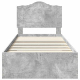 Ramka łóżka Betonowy szary 100 x 200 cm Drewno inżynieryjne