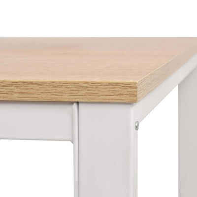 vidaXL Biurko 120 x 60 x 75 cm, kolor dębowy i biały