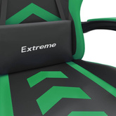 vidaXL Obrotowy fotel gamingowy z podnóżkiem, czarno-zielony model standard