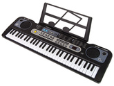 Keyboard z Mikrofonem Instrument Muzyczny Dla Dzieci Czarny