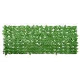 Osłona balkonowa, zielone liście, 200x75 cm