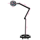 Lampa lupa Elegante 6025 60 led smd 5d black ze statywem 126453