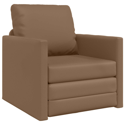 Sofa Bed Cappuccino 74 x 77 x 81 cm Sztuczna skóra