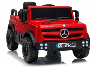 Auto Na Akumulator Mercedes Unimog HM7588 6V4Ah Czerwony