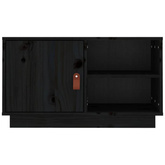 vidaXL Szafka pod TV, czarna, 70x34x40 cm, lite drewno sosnowe