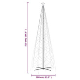 vidaXL Choinka stożkowa, 1400 niebieskich diod LED, 160x500 cm