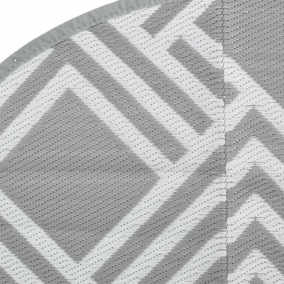 Dywan na zewnątrz, szary, ?120 cm, PP vidaXL