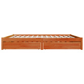 Ramka łóżka Woskowy Brąz 200 x 200 cm Lite drewno sosnowe
