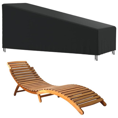 vidaXL Pokrowiec na leżak, czarny, 195x76x40/80 cm, Oxford 420D