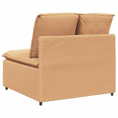 Modułowy moduł centralny sofy z poduszkami beżowy 100 cm