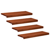 Nakładki na schody 4 szt. 70 x 25 x 2 cm brązowy Drewno bukowe