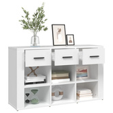 vidaXL Komoda, biała, 100x30x59,5 cm, materiał drewnopochodny