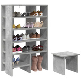 Szafka na buty 2 pcs Betonowy szary Materiał drewnopochodny