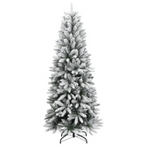 Sztuczna choinka z 300 lampkami LED, ośnieżona, 180 cm
