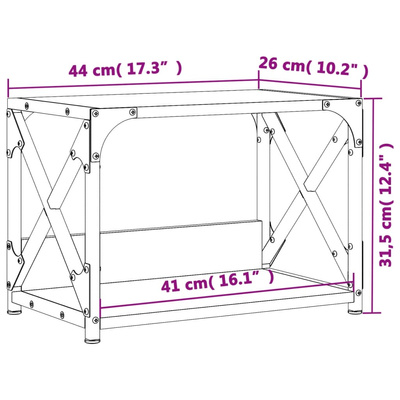 Stojak pod drukarkę, 2-poziomowy, dąb sonoma, 44x26x31,5 cm