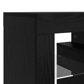 Szafka pod TV z oświetleniem LED, czarny dąb, 140x36,5x40 cm