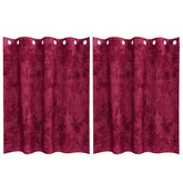 Zasłony z weluru 2 pcs Czerwone wino 140 x 140 cm Aksamit