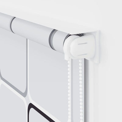 Roleta prysznicowa 120 x 240 cm, wzór w kwadraty