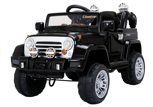 Auto na Akumulator Jeep JJ245 Dla Dzieci Światła LED MP3 Pilot Czarny