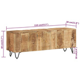 Szafka pod TV, 110x30x40 cm, lite drewno mango vidaXL