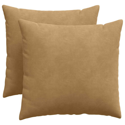 Poduszki na sofę 2 pcs Brązowy 50 x 50 cm Tkanina sztruksowa