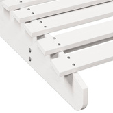 vidaXL Leżak, biały, 205x60x31,5 cm, lite drewno sosnowe