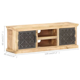 vidaXL Szafka pod TV ze stalowymi drzwiami, 120x30x40 cm, drewno mango