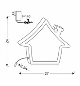 HOUSE lampka stołowa LED IQ KIDS niebieski