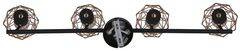 Lampa ścienna sufitowa listwa czarno-złota 4x40W E14 Acrobat 94-66657
