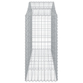 Kosze gabionowe, 12 szt, 200x50x120/140cm, galwanizowane żelazo