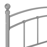 Rama łóżka, bez materaca, szara, metalowa, 140 x 200 cm