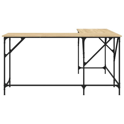 vidaXL Biurko, dąb sonoma, 149x149x75 cm, materiał drewnopochodny