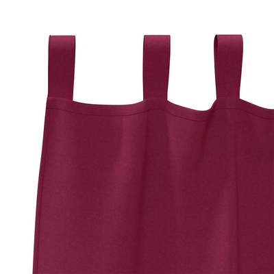 Firany blackout z kółkami 2 pcs Czerwone wino 260 x 140 cm