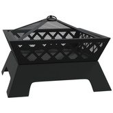 vidaXL Palenisko z pogrzebaczem, 50 cm, XXL, stal