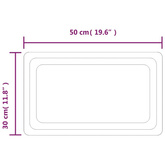 vidaXL Lustro łazienkowe z LED, 50x30 cm model standard